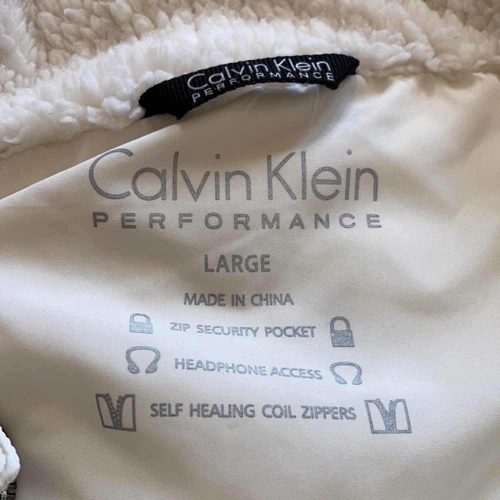 Calvin Klein Performance Off White Zip Vest Large - Picture 6 of 15